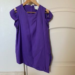 PHILIP LIM 3.1 Asymmetric Purple Sleeveless Blouse